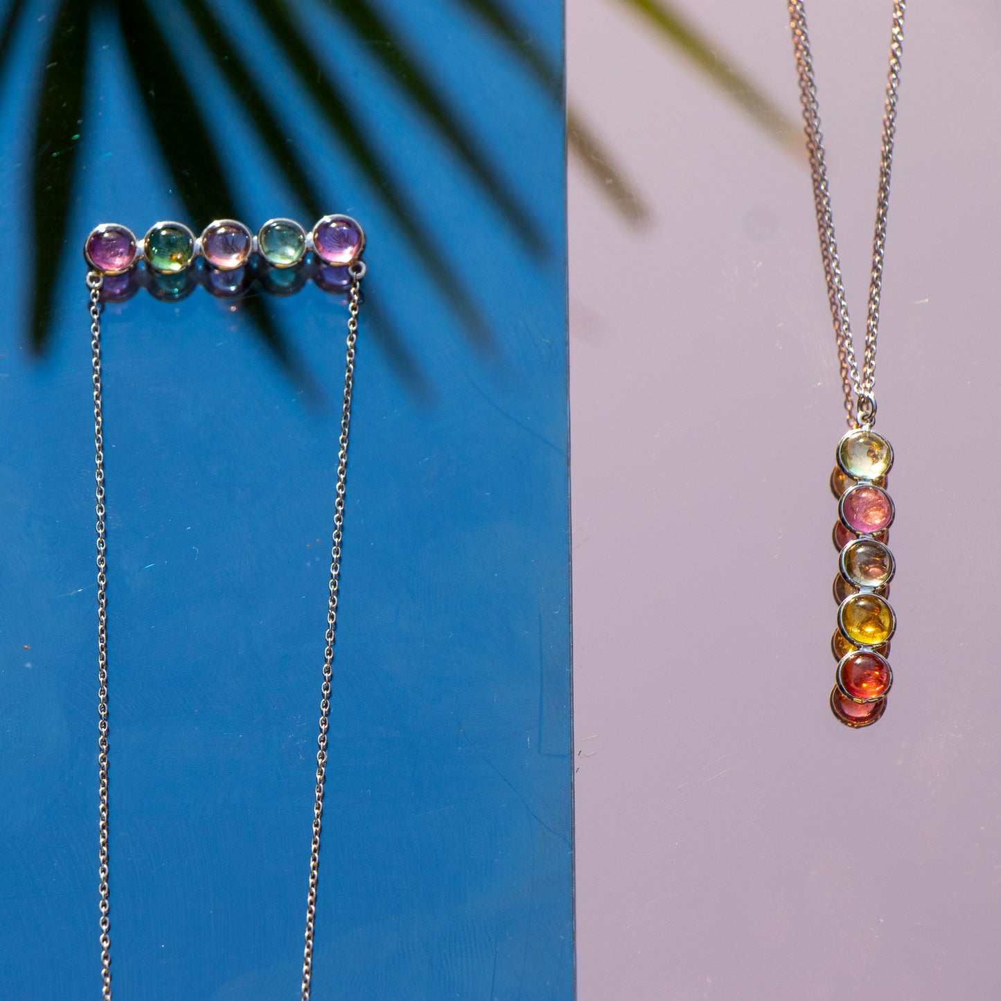 Heavy Chakra Horizontal Pendant - Necklace