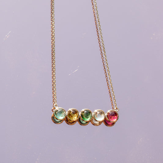 Heavy Chakra Horizontal Pendant - Necklace