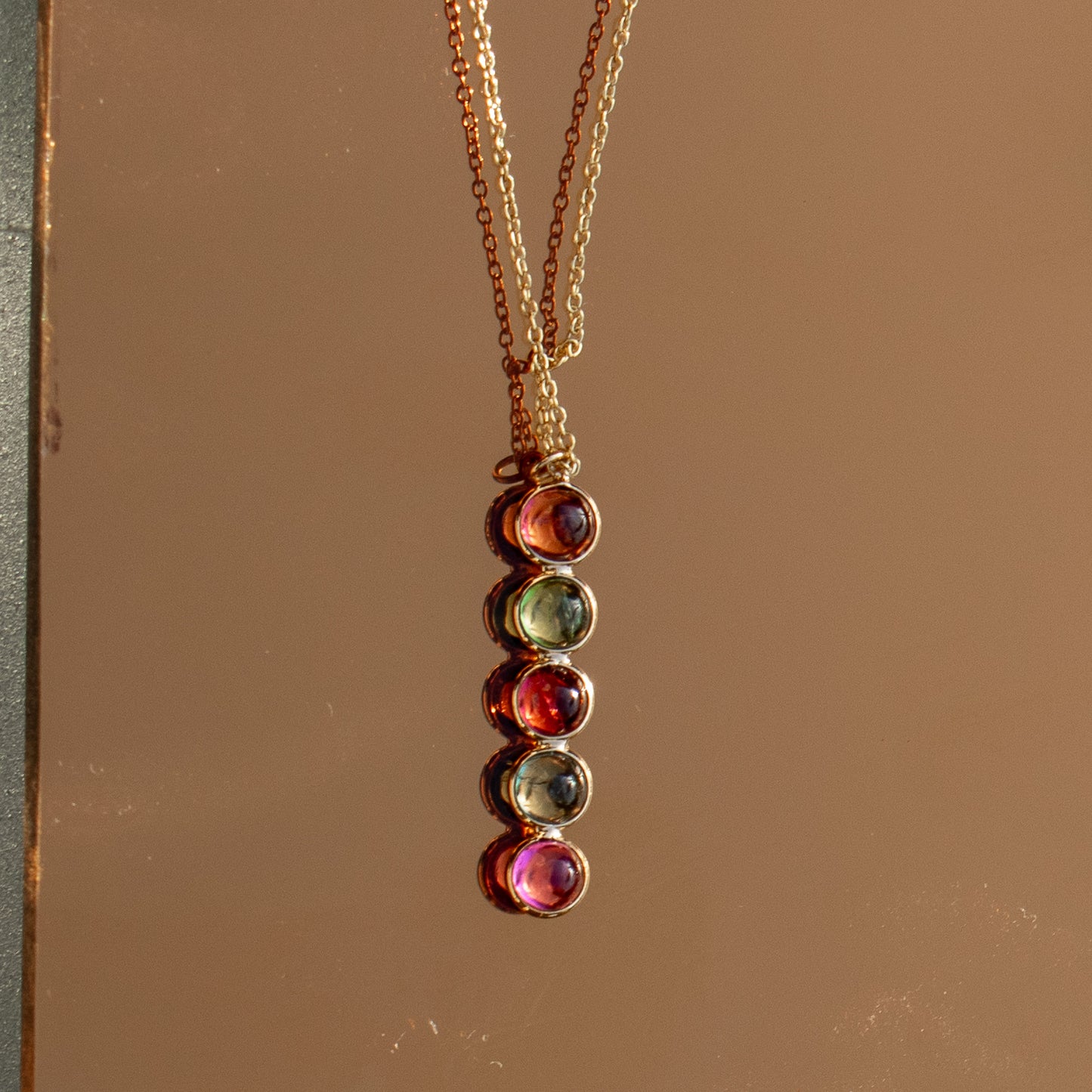 Heavy Chakra Vertical Pendant - Necklace